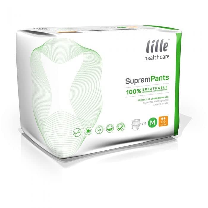Lille Healthcare SUPREM Pants Pull Ups Extra (1430ml) Medium (80-110cm/31-43in) Pack of 14