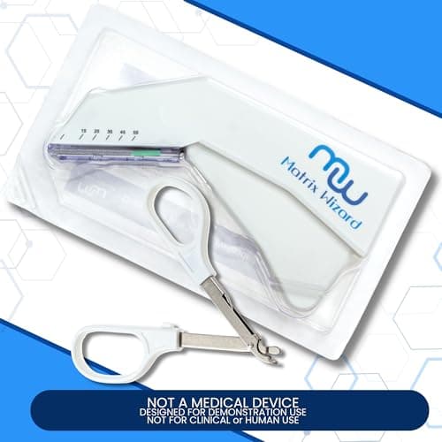 Disposable Skin Stapler (Suture Thread Alternative) with 55 Preloaded Wires Plus Stapler Remover Tool for Outdoor Camping Emergency Survival Demo First Aid Field Emergency Practice Vet Use