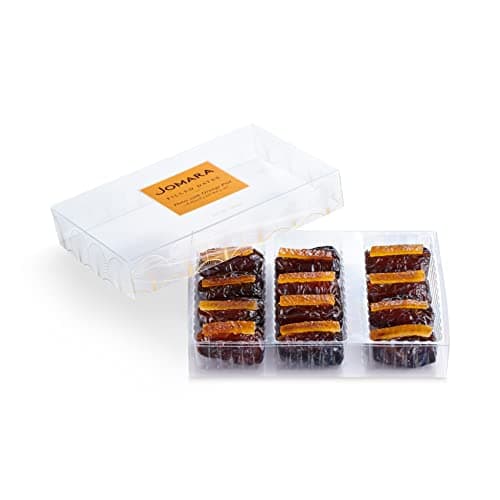 Jomara Filled Dates With Strips Orange Peel 200 grams | Nut Mixed Dates Dry Fruits | From Saudi Arabia | Premium Khajur | Dates Gift Box