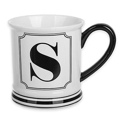 Formations Block Letter "S" Monogram Mug