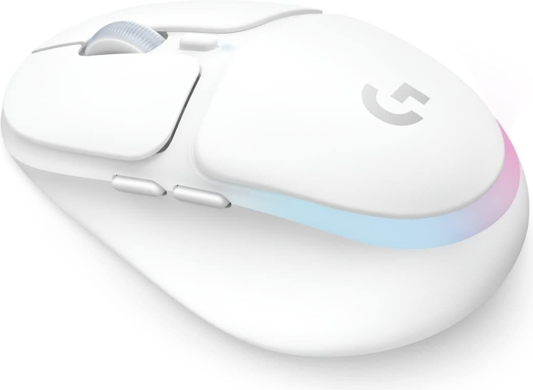 Logitech G G705 Wireless Gaming Mouse, Customisable LIGHTSYNC RGB Lighting, Lightspeed Wireless, Bluetooth Connectivity, Lightweight, PC/Mac/Laptop - White Mist