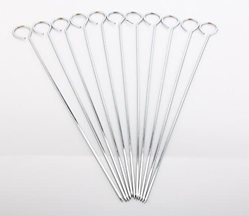 12-Inch Long Ring-Tip Handle Barbecue BBQ Skewers,set of 12(1 Dozen)