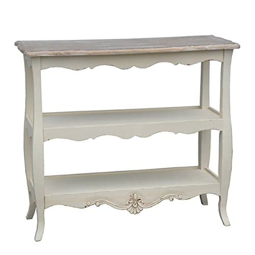 Devon Cream Painted Two Shelf Console Table in a Shabby Chic Attractive French Style