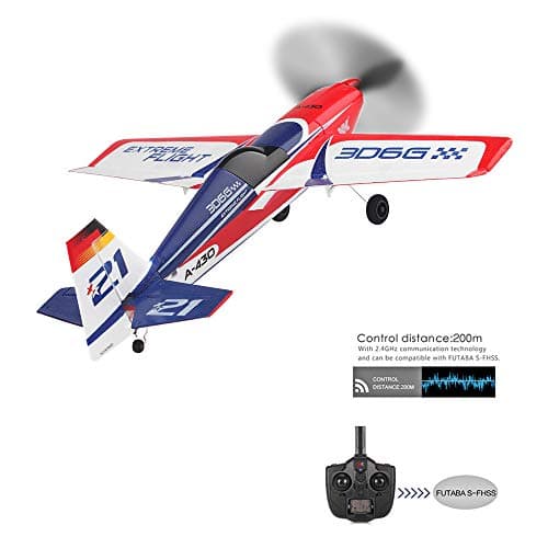 RC Glider Plane Remote Control Airplane, XK A430 2.4G 5CH 3D6G System Radio Control Aircraft RC Airplane EPS Aircraft Toy Adult Student Gift (16.9×15.7×4.4in, White)