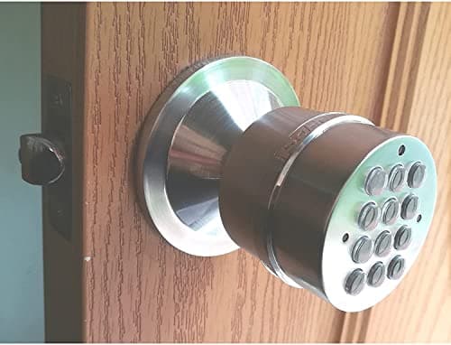 SoHoMiLL Electronic Door Knob (Spring Latch Lock; Not Deadbolt; Not Phone Connected), Single Front keypad YL 99, max Security