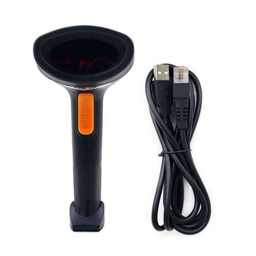 VCALL Wired Barcode Scanner USB 2.0 Handheld Bar Code Reader for POS PC Laptop (Black)