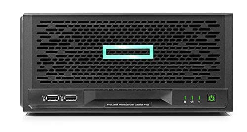 HPE ProLiant MicroServer Gen10 Plus Server with one Intel Xeon E-2224 Processor, 16 GB Memory, and 4 Large Form Factor (LFF) Non-hot Plug Drive Bays