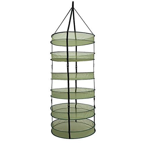 Elaiko Drying Rack Net Mesh Hanging Dry Net Herb Dry Rack 6-Layer for Flower and Plant (2-Ft-Green)