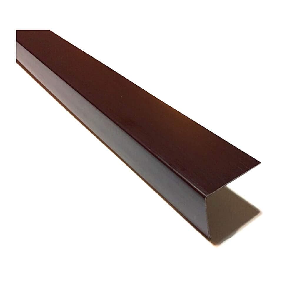 Brown Plastic PVC Corner 90 Degree Angle Trim Wall Edge Protector 2.5 Meters Various Sizes Cezar by TMW Profiles (50mm x 50mm x 2.5M)
