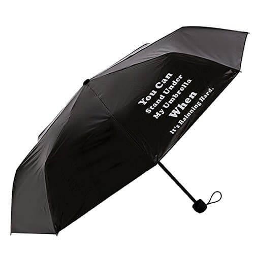 UNI Umbrella Mini Windproof UV Blocker Folding Sun Parasol Rain Umbrella, Black