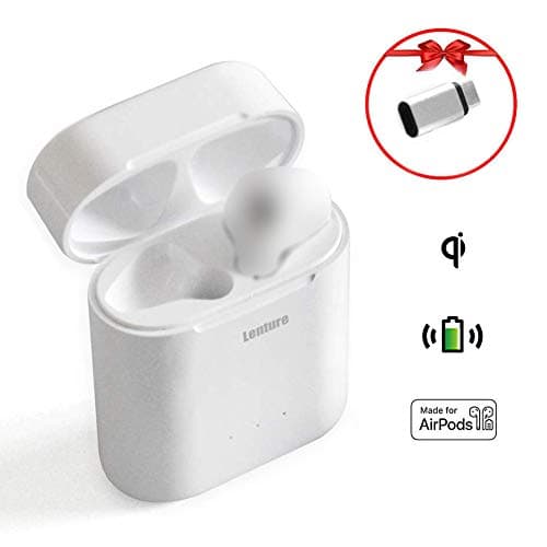 Lenture Wireless Charging Case Replacement for AirPods 1st/2nd, Fast Charger Case Compatible with Airpod, Built-in Power Batteries Support 5 Times Full Charge (No Pairing Button, No Airpods Included)