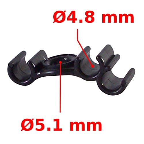 Herrmans Triple Cable Holder HOUSING Guide FIX Diameter 4-5mm Brake DERAILLEUR Gear Bike MTB Road Vintage City