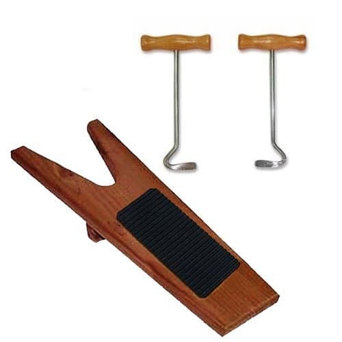Happy Tack Deluxe Red Wood - Solid Wooden Boot Jack with Boot Pulls