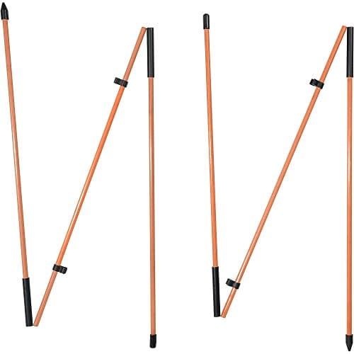 Golf Professional Teaching Alignment Sticks with Bonus Gift (3 PIECE COLLAPSIBLE) ( ORANGE)