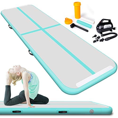 Lamlingo 2/3/4/5/6/7/8/9/10/11/12/15m Inflatable Gymnasium Mat Indoor Outdoor/Gym/Training/Gymnastics Mat Inflatable Air Runway Fitness Mat with 600W Electric Air Pump