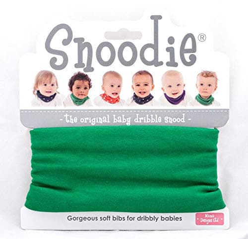 Mama Designs Snoodie Dribble Bib for Babies, Fully Adjustable, Soft and Absorbant - Green in Colour