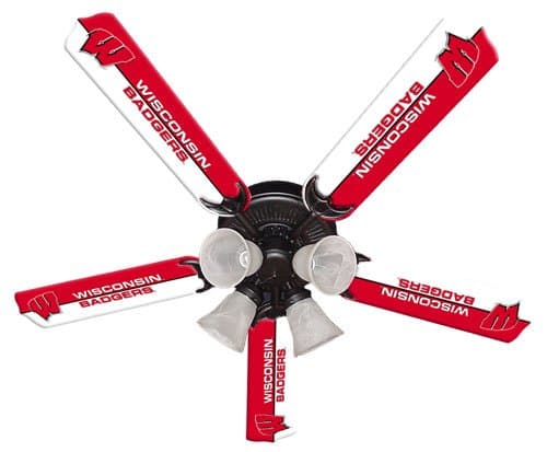 5-Blade Collegiate 52" Ceiling Fan - Wisconsin