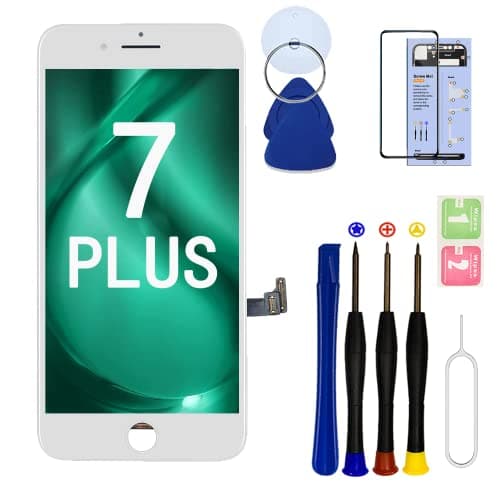 for iPhone 7 Plus Screen Replacement Kit,5.5 Inch 3D Touch LCD Digitizer Display for iPhone 7 Plus,with Repair Tools Kit (White)