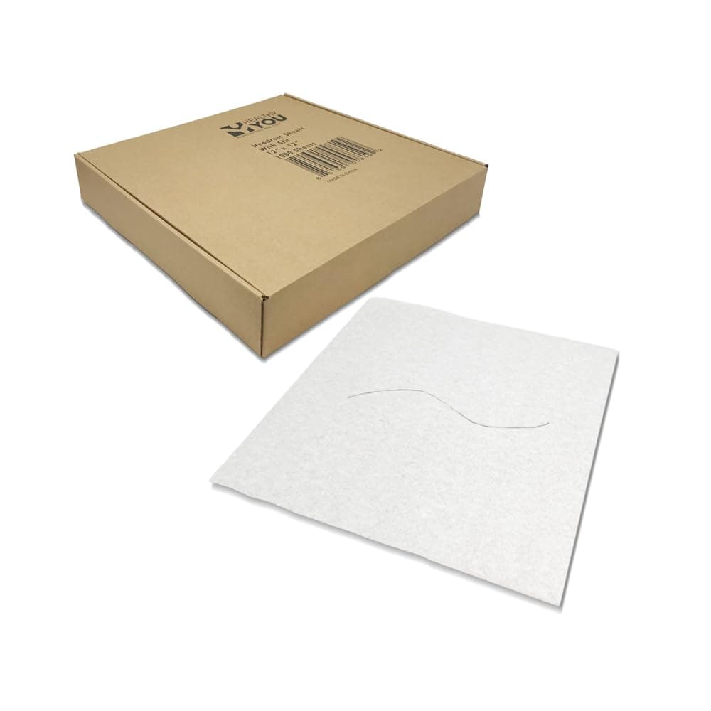 Chiropractic/Massage Exam Headrest Sheets with 7" Slit 12" x 12" 1,000/Case
