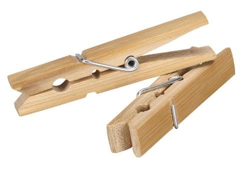 Clothes Pins Old-Fashioned Wood w/ Spring Action Pack of 50 Wooden Clothespins by Whitney Design