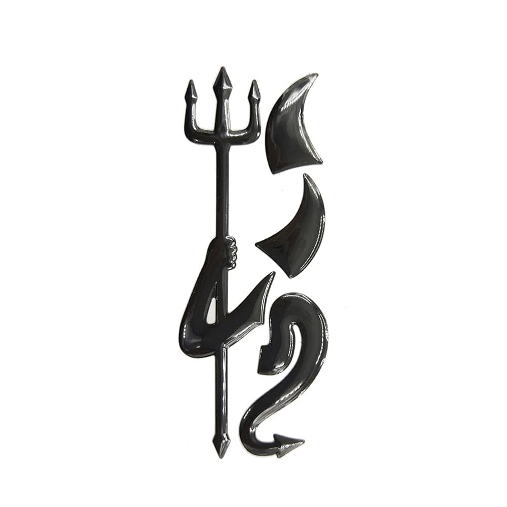 2 Set Black Devil Style Stickers Demon Decals Decoration for Car Logo