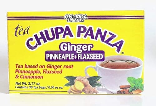 GN+Vida Tea CHUPA Panza, Tea Based ONGINGER Root, PINNEAPPLE, Flaxseed & Cinnamon (30 Tea Bags/0.10 oz Each) 1-Pack .New Version