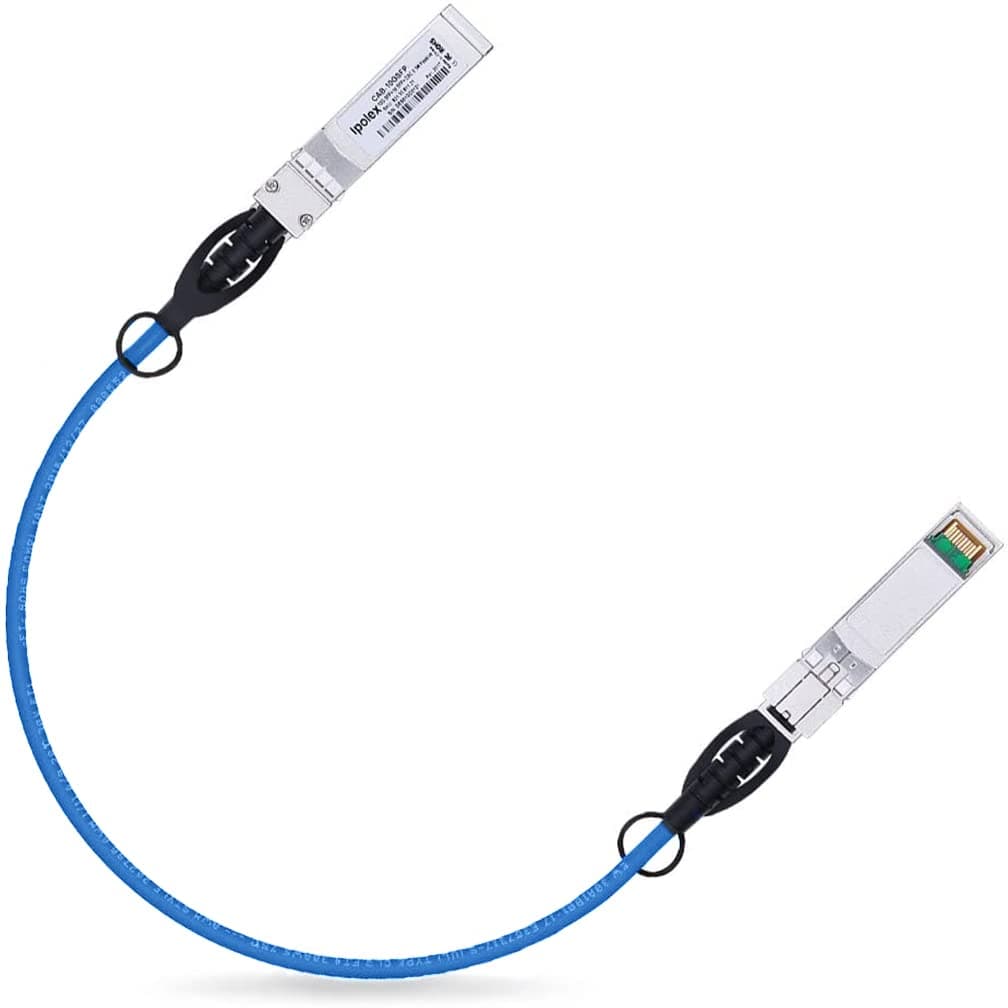 Colored 10G SFP+ Twinax Cable, Direct Attach Copper(DAC) Passive Cable, 0.3m (0.98ft) in Blue, for Cisco SFP-H10GB-CU0.3M, Meraki, Ubiquiti, Mikrotik, Intel, Fortinet, Netgear, D-Link, Supermicro
