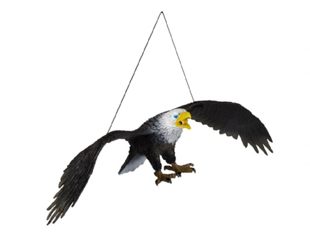 Ravensden Hanging Eagle Flying Rubber Figure - 28cm (2 colours, one sent at random)