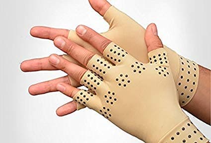 BodyPure 2 Pack True Touch Copper Comfot Glove R & L Magnetic Warming Effects, Gradual Compression, Hand and Wrist Support for Arthritis and Similar Hand Problems