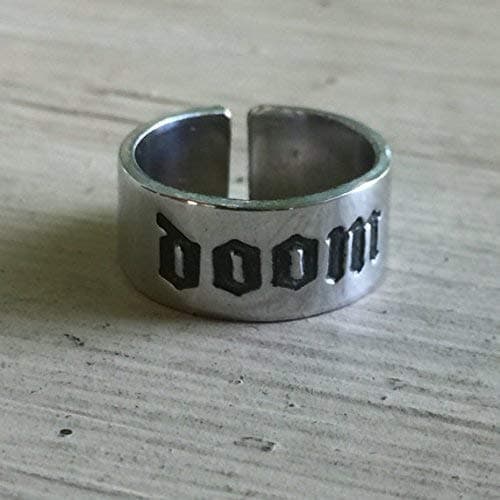 Doom Ring - Your choice of Metal - Adjustable