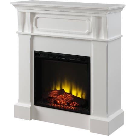 Electric Fireplace with 40" White Mantel