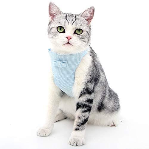 Kitten Harness and Leash Escape Proof for Walking Adjustable Neck Cat Collar Rabbits Puppy Kittens Soft Breathable Mesh Pet Vest (S, Pink)