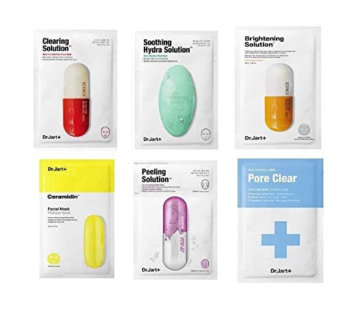 Dr. Jart Mask Sheet Set 6 Pcs Mixed with Pore Mask & Brightening Mask Comes in a Customized Gift Packaging