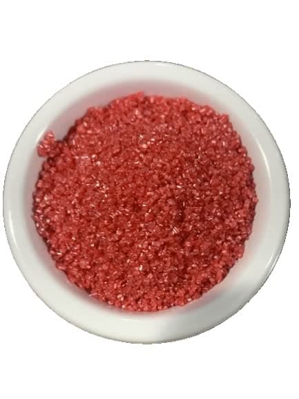 Ultimate Baker Naturally Colored Sanding Sugar (6oz Bottle) - Medium Crystal Cake Decorating Sugar, Colored Sugar for Cookies, Cupcakes and Baking (Red)