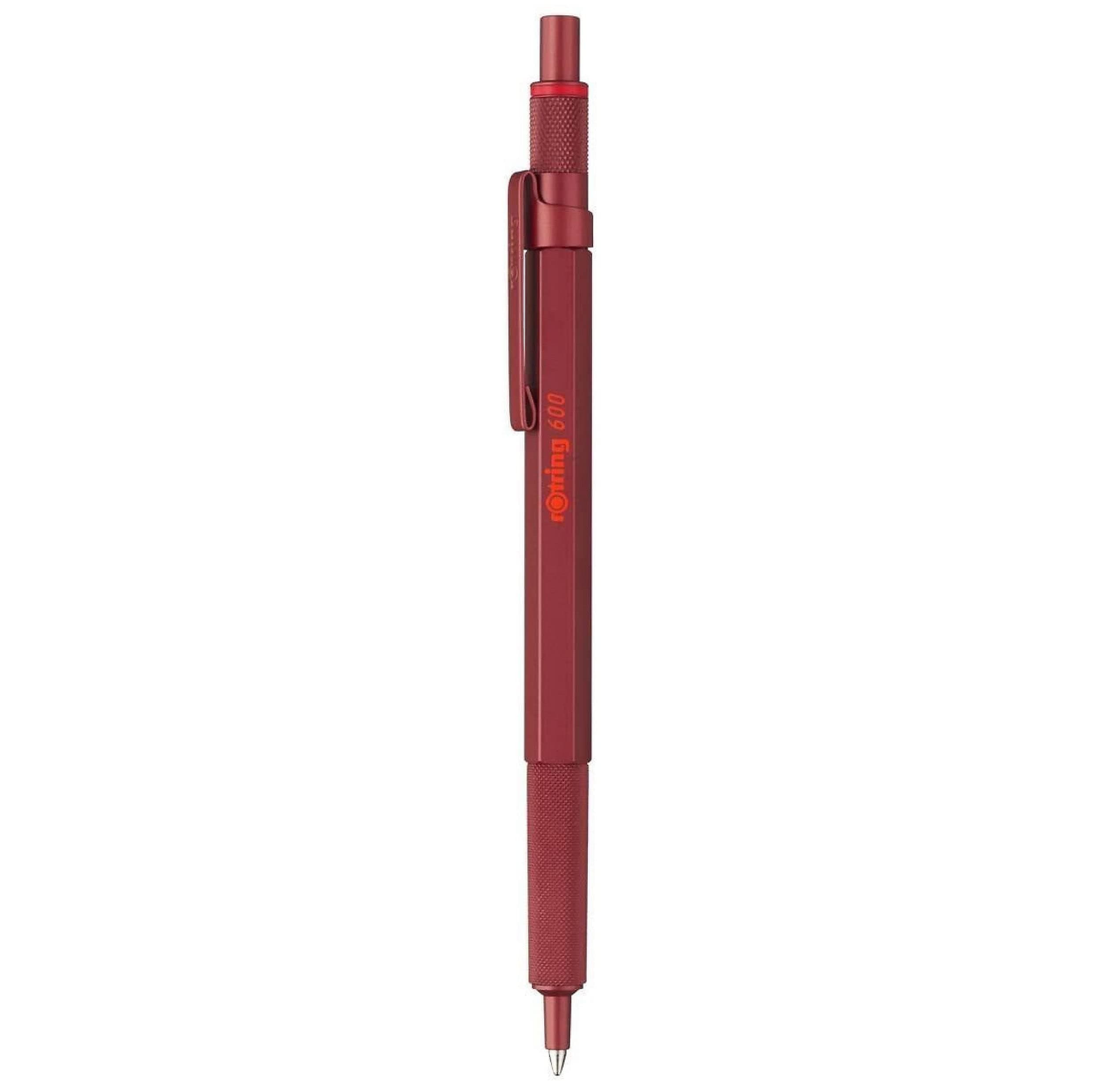 600 Ballpoint Pen, Medium Point, Black Ink, Red Barrel, Refillable