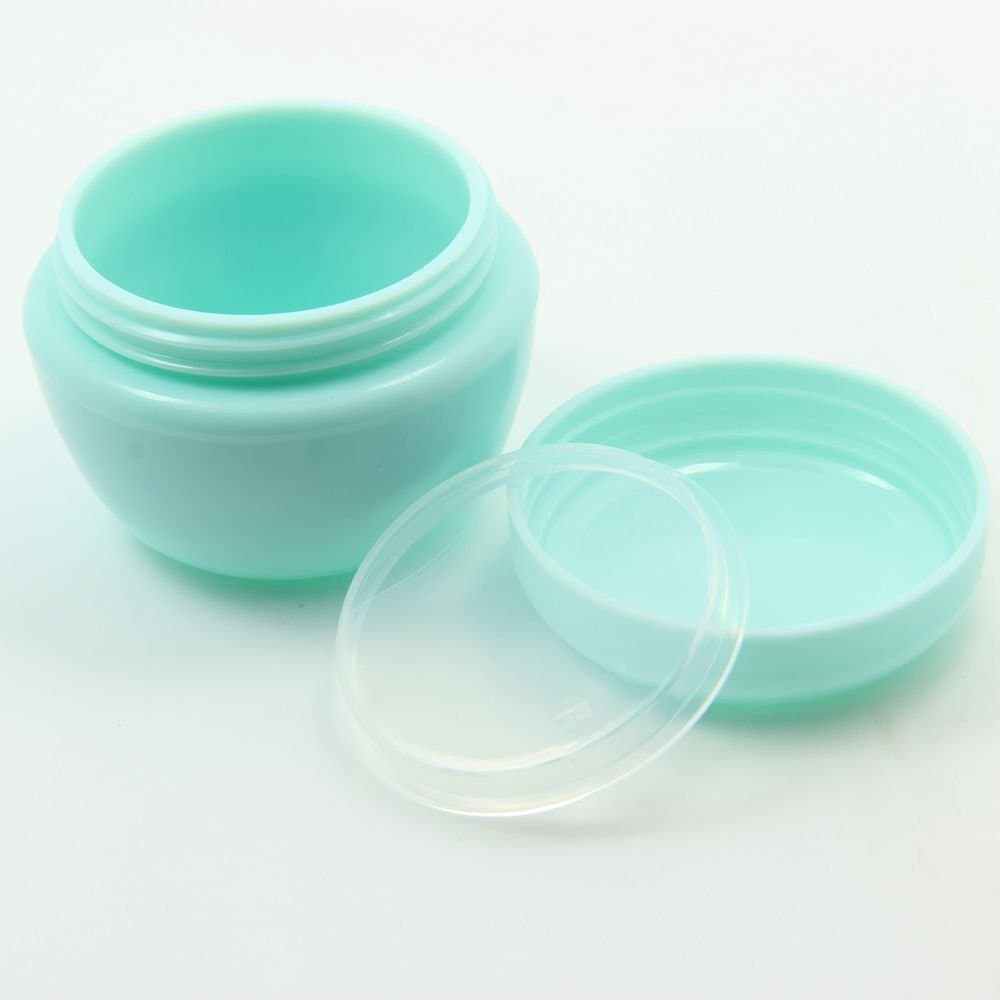 Twinklefilter 10Pcs Lid Plastic Cosmetic Empty Jar Pot Eyeshadow Makeup Face Cream Container 5ml (Ice Green)