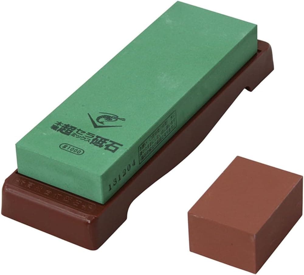 Naniwa 1,000 Grit Super Ceramic Water Stone with a Base (Japan Import)