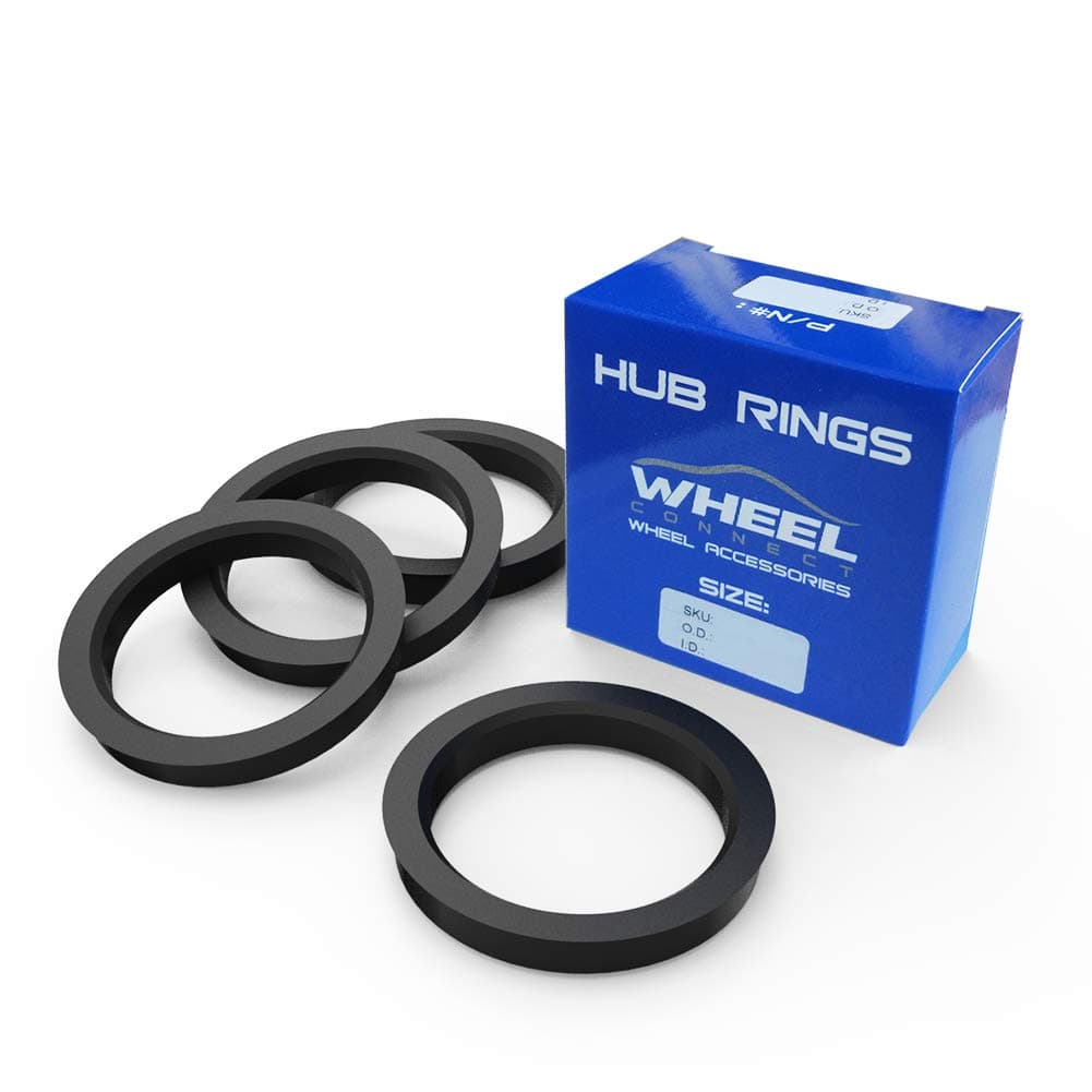 WHEEL CONNECT Hub Centric Rings, 73.1 to 54.1, Set of 4, ABS Plastic Hubrings, O.D:73.1-I.D:54.1mm. P