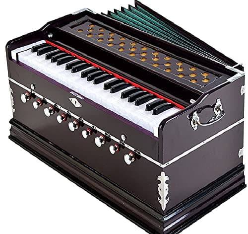 Best Harmonium 9 Stopper, Chudidaar Bellow, 42 key, Two reed, Bass Male, Harmonium with Cover