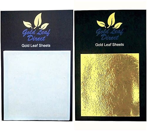 10 Gold Leaf Sheets Genuine 4.5cm Art & Craft 24 ct Design from Gold Leaf Direct