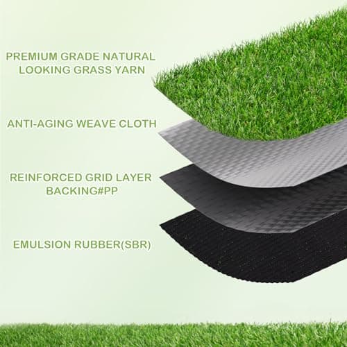 Artificial Turf Grass 1 FT × 11 FT, Realistic Fake Grass Rug with Drainage, 0.8" Height Outdoor Indoor Synthetic Grass Carpet Mat for Dogs, Balcony, Patio, Backyard, Customized