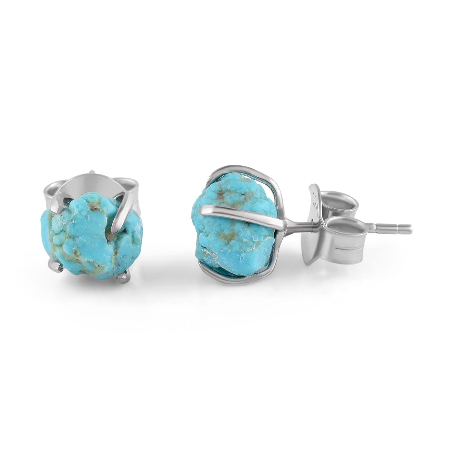 Raw Turquoise Stud Earrings