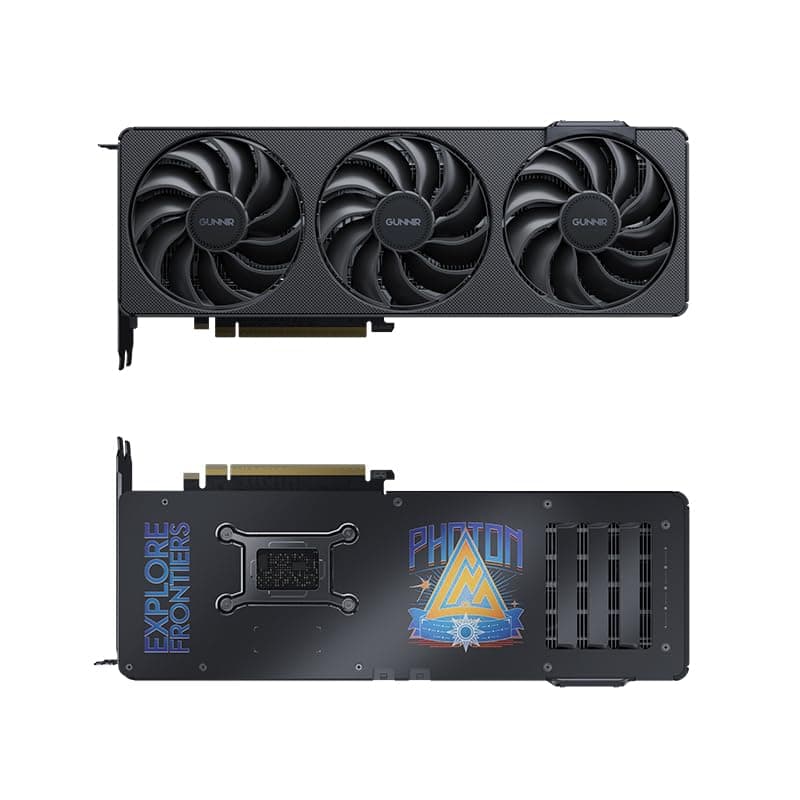 GUNNIR Intel Arc B580 Photon 12G Black Graphics Card,2850 Mhz Video Card,12GB 192-bit GDDR6,PCIE4.0,1 HDMI2.1,3 DP2.1,3 Fans,TBP 220W