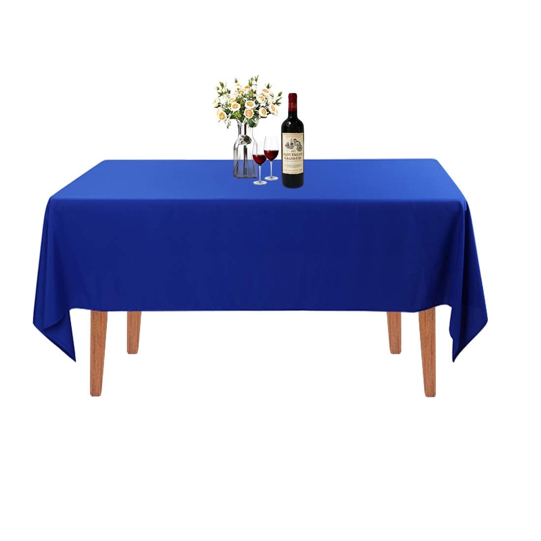 Royal Blue Tablecloth for Rectangle Tables 60 x 102 Inch - Washable Polyester Tablecloths for 6 Foot Table - Perfect for Wedding, Restaurant, Party, Dinning, Banquet Decoration