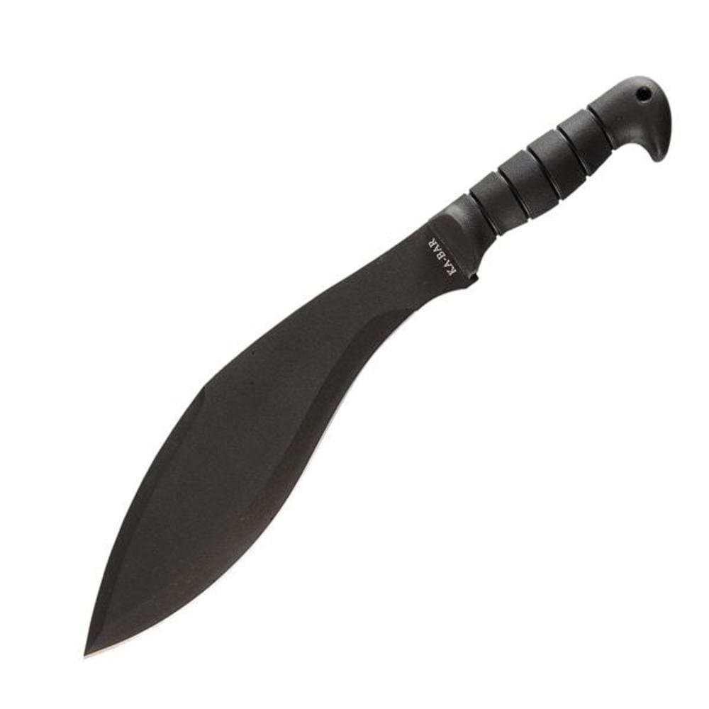 2-1249-9 Kukri Fixed Blade Knife Black Blade with Black Handle and Sheath