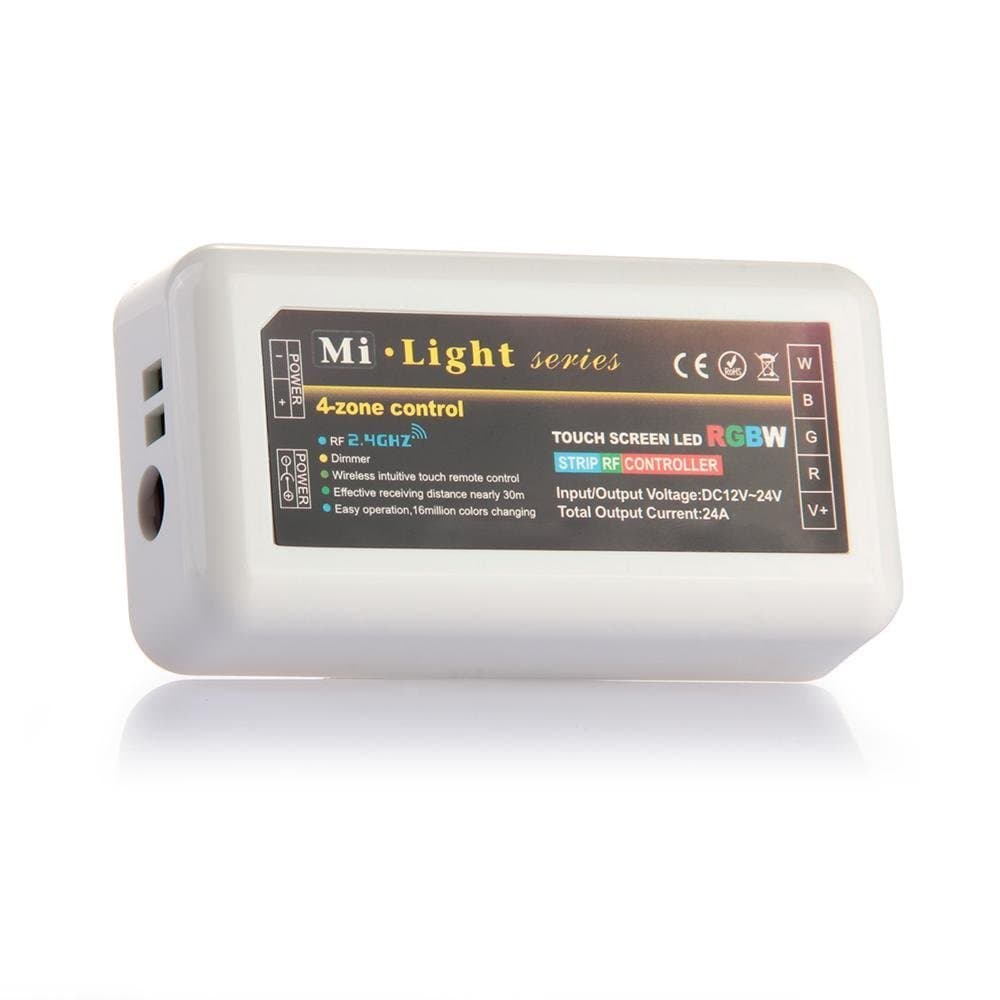 Mi-Light 2.4G RGBW LED Controller Dimmer 12V 24V 6A 2.4Ghz for RGB+W LED Lighting Strip Brightness Color Control