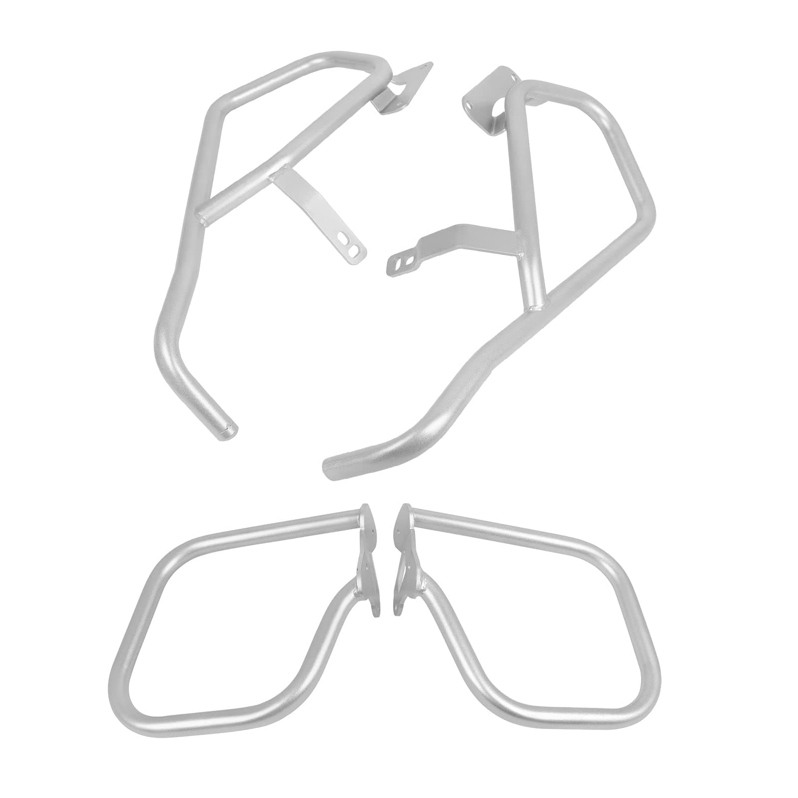 1 Pair Front and Rear Engine Guard Motorcycle Highway Crash Bar Replacement for BMW K1600GT K1600GTL 2011-2022 Saddlebag Guard (Silver)