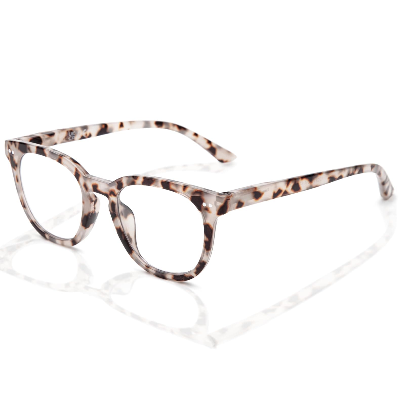 LianSan Reading Glasses for Women - Stylish Blue Light Blocking Computer Readers with Spring Hinge(Leopard,1.75x)