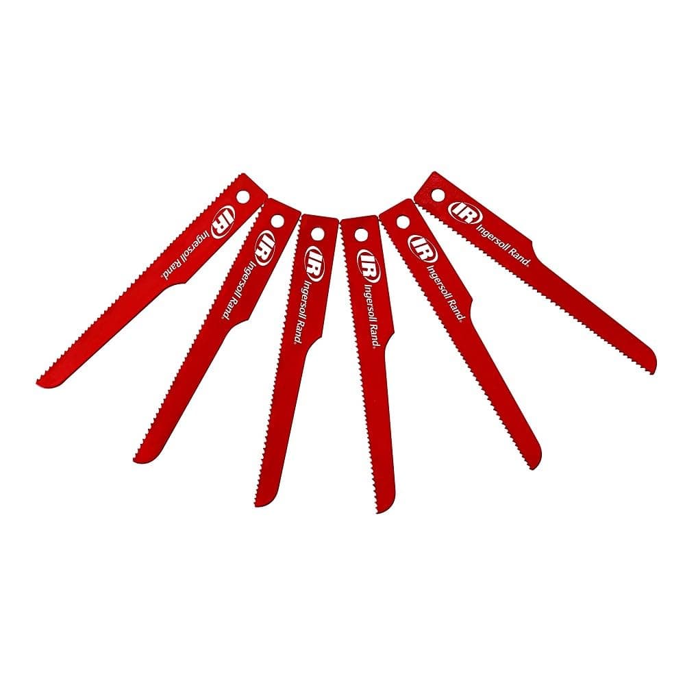 Ingersoll Rand P4EV-6 – 6-Piece Variable Saw Blade Set for Air Saws, Jigsaws & Reciprocating Saws – Durable Spare Parts with 14-18 Teeth per cm