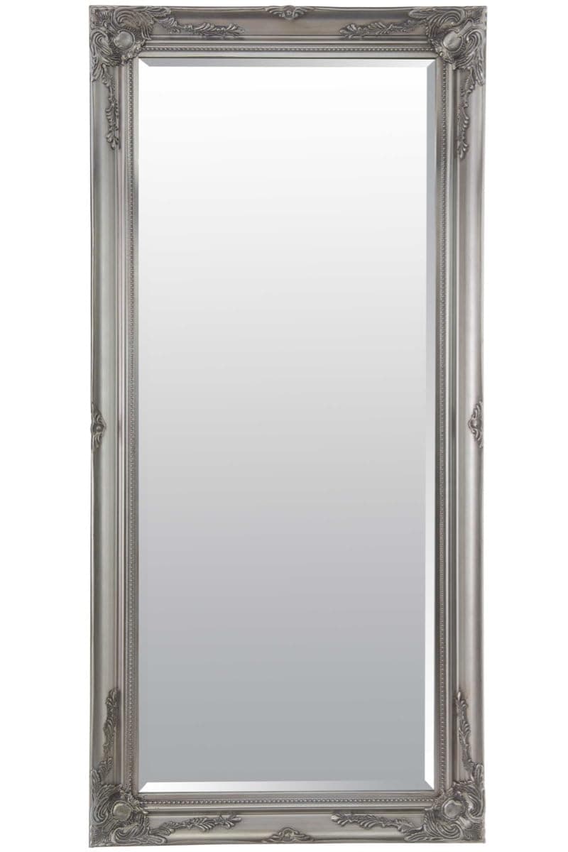 MirrorOutlet Large Full Length Leaner Classic Ornate Styled Silver Mirror 5ft7 x 2ft7 (170cm x 79cm), 170x79,LL016